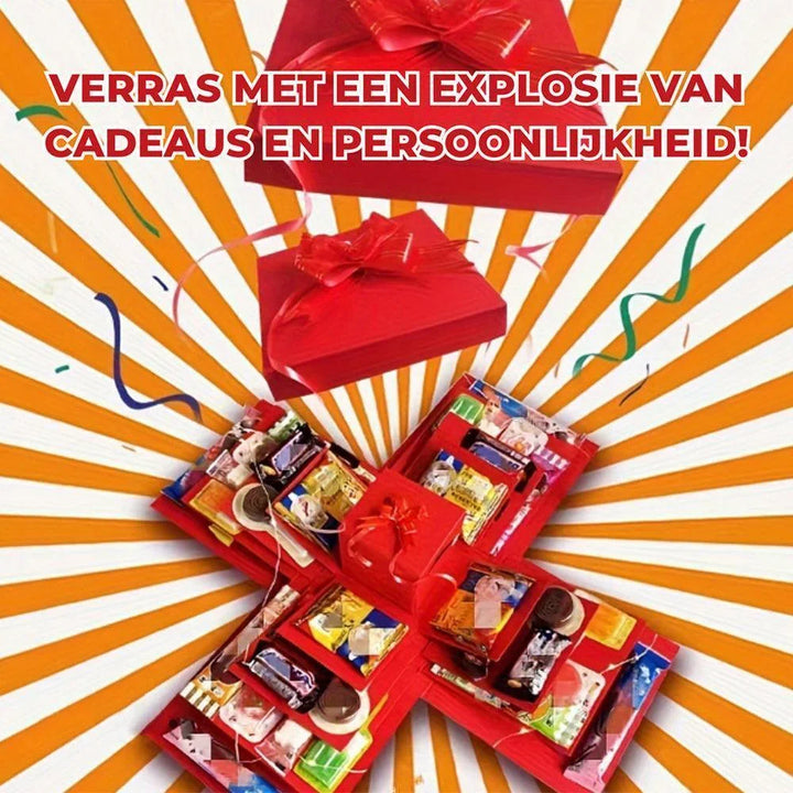 Explosie cadeaubox | Maak de mooiste verrassingsbox | 1+1 gratis - Storebay.nl