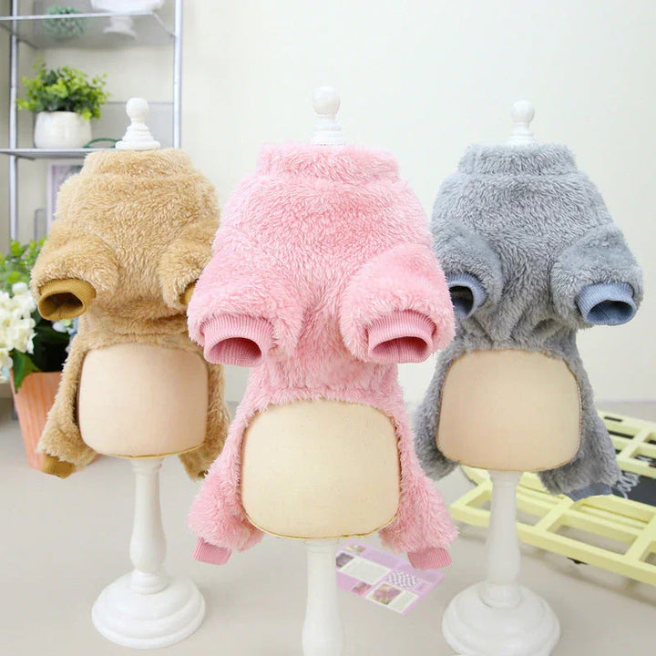 Honden fleece jumpsuit | Warme trui met rits