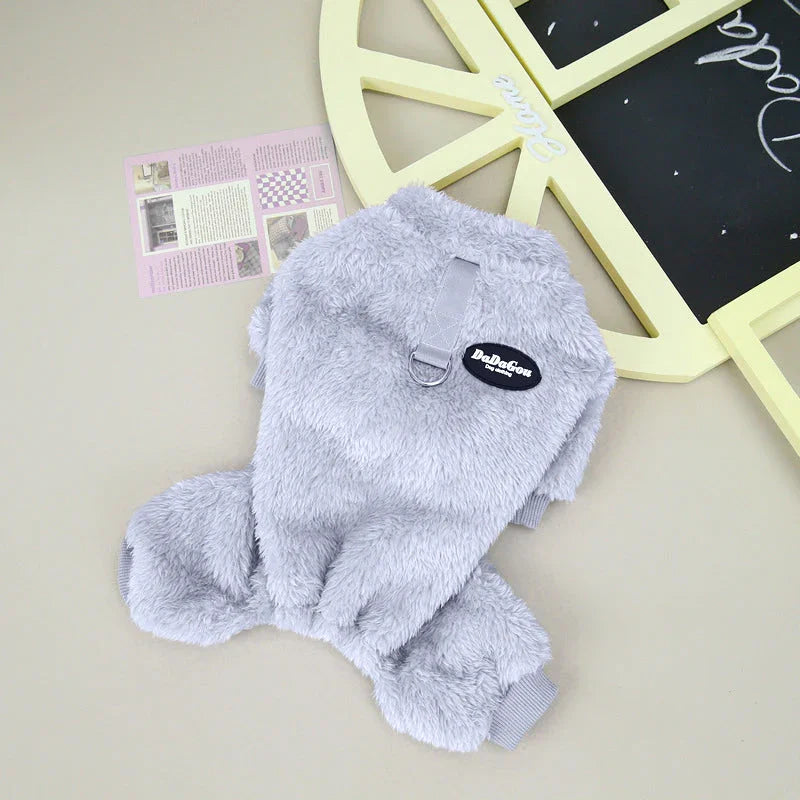 Honden fleece jumpsuit | Warme trui met rits