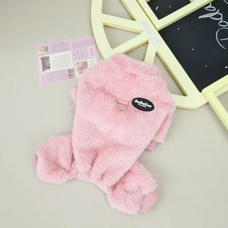 Honden fleece jumpsuit | Warme trui met rits
