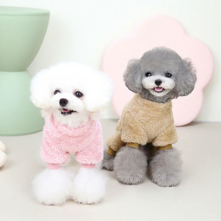 Honden fleece jumpsuit | Warme trui met rits