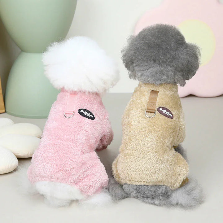 Honden fleece jumpsuit | Warme trui met rits