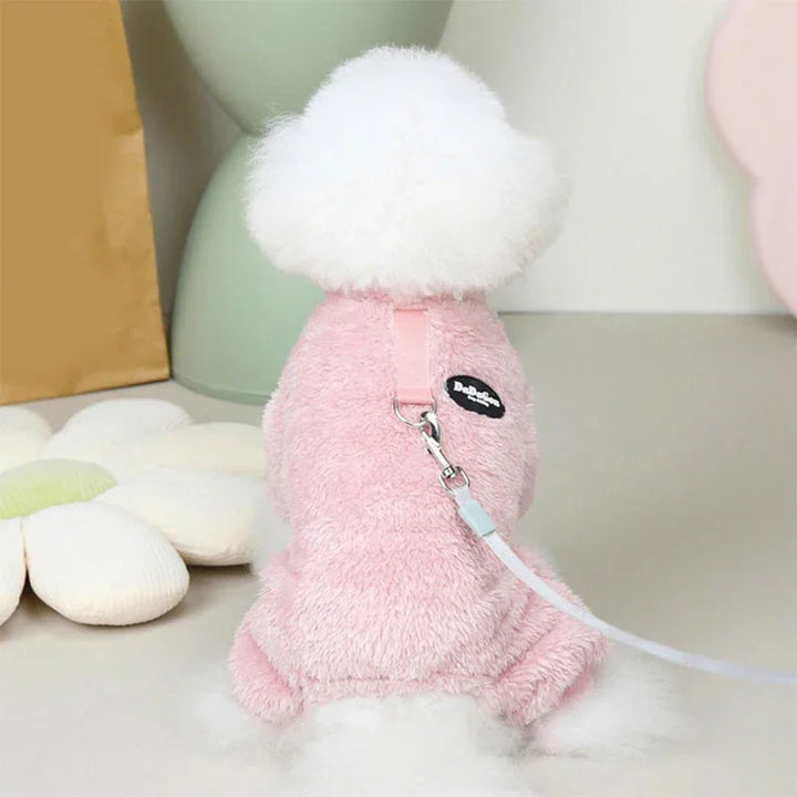 Honden fleece jumpsuit | Warme trui met rits