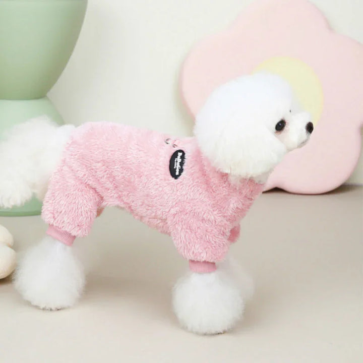 Honden fleece jumpsuit | Warme trui met rits