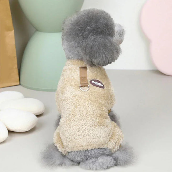 Honden fleece jumpsuit | Warme trui met rits