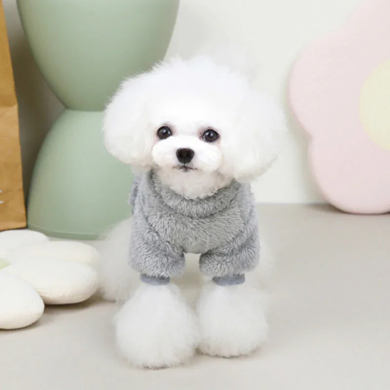 Honden fleece jumpsuit | Warme trui met rits