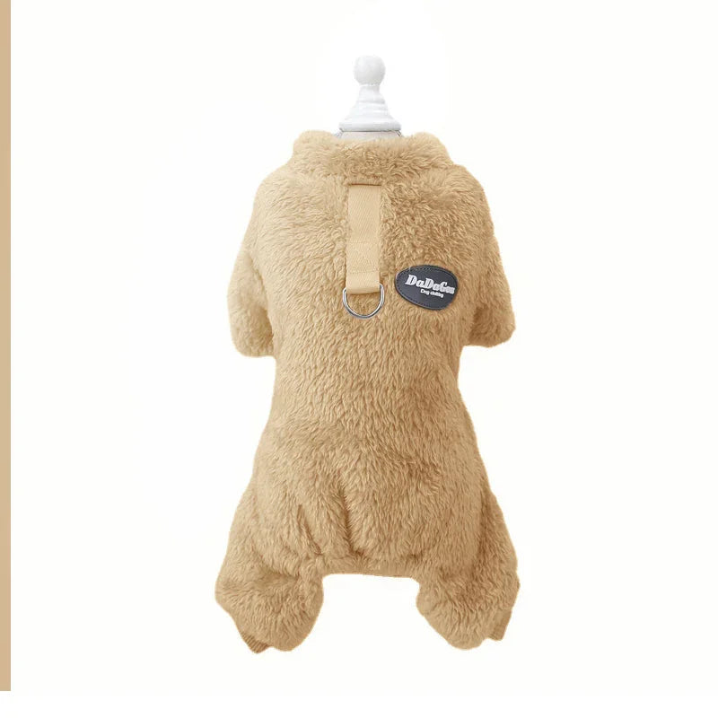 Honden fleece jumpsuit | Warme trui met rits