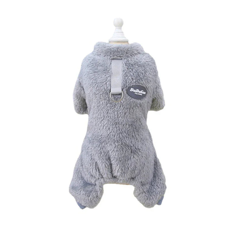 Honden fleece jumpsuit | Warme trui met rits