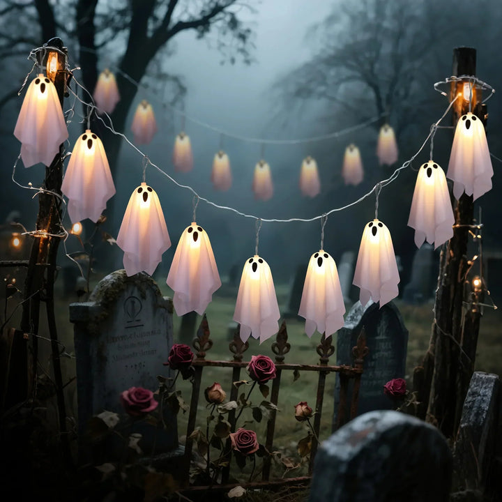 Halloween lichtslinger | Spook lampjes met warm wit licht