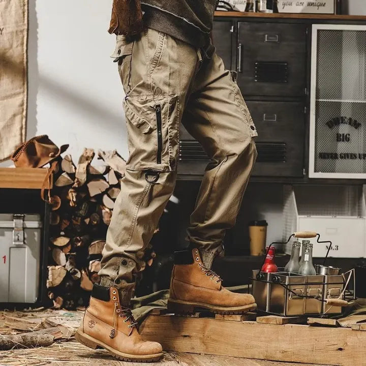 Heren tactical cargo broek met ritszakken