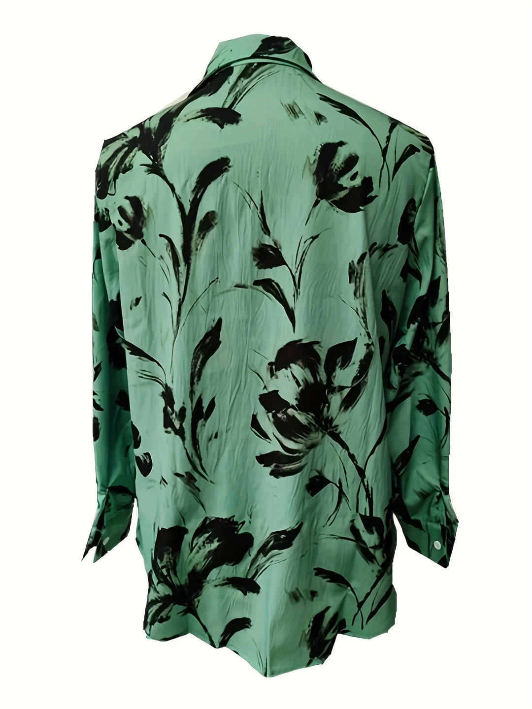Dames blouse | Bloemenprint shirt met knopen en lange mouw