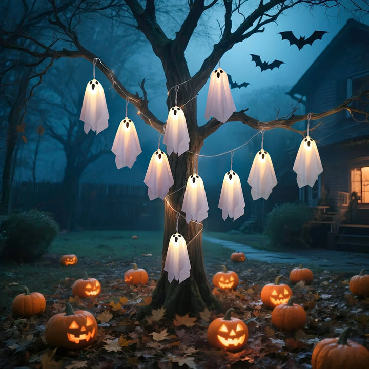 Halloween lichtslinger | Spook lampjes met warm wit licht