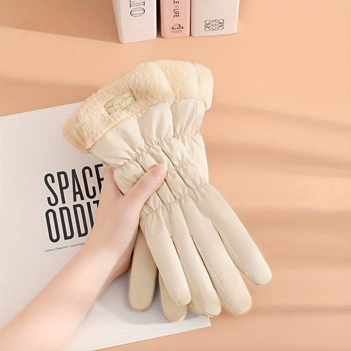 Dames handschoenen | Fleece winter gloves met touchscreenfunctie