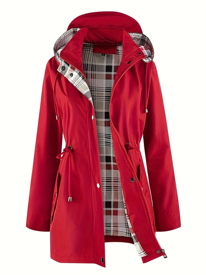 Dames trenchcoat | Jas met capuchon en verstelbare taille