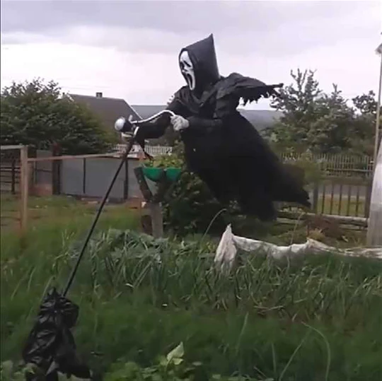 Ghostface | Tuindecoratie met staand Halloween spookfiguur
