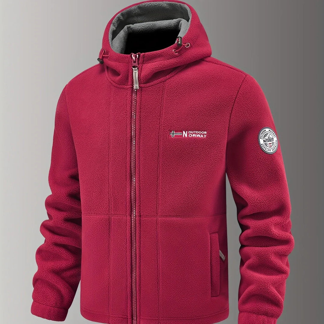Winter fleece jas heren | Warme jas met capuchon en meerdere zakken