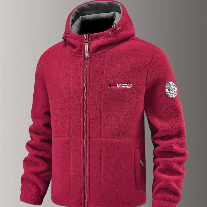 Winter fleece jas heren | Warme jas met capuchon en meerdere zakken
