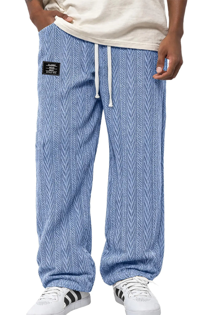Heren broek | Jacquard broek met elastische taille