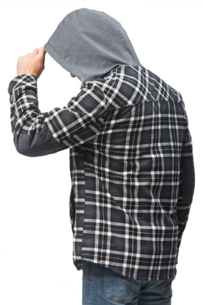 LumberHood | Heren gevoerde ruitjas met capuchon