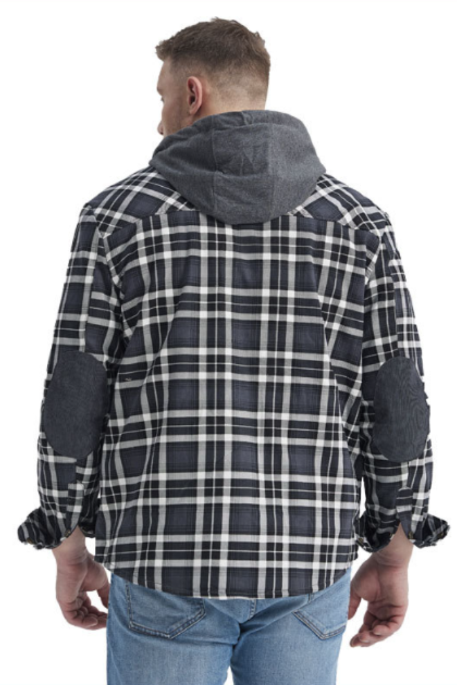 LumberHood | Heren gevoerde ruitjas met capuchon