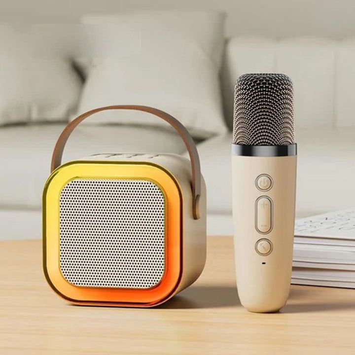 Mini-karaoke set met draadloze microfoons