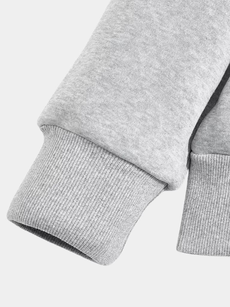 Klassieke half-zip pullover van zachte stof met hoge kraag voor heren