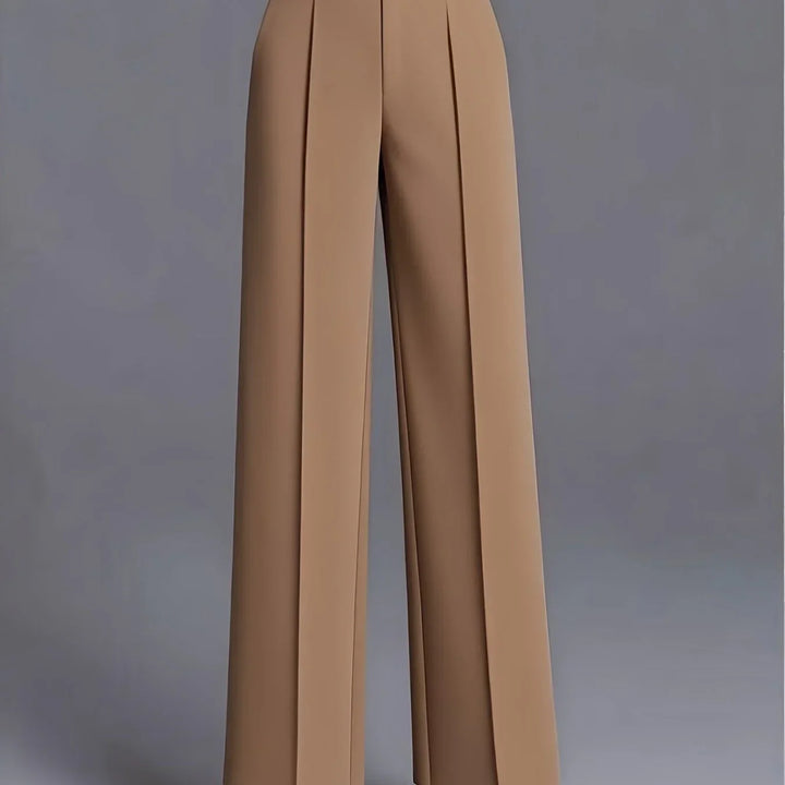 Dames pantalon | Hoge taille wide leg broek voor kantoor