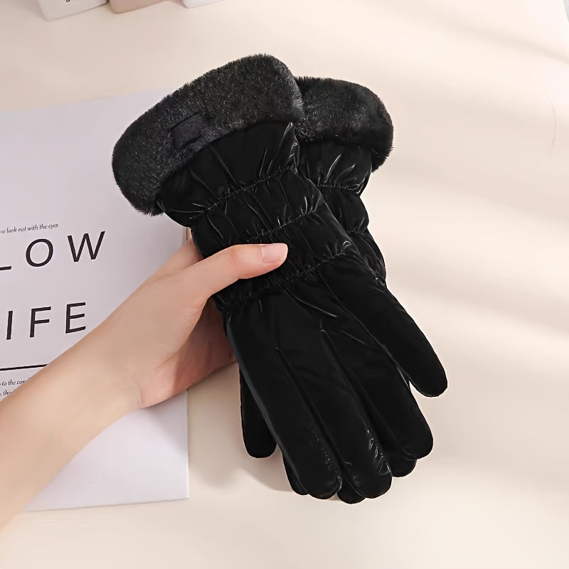 Dames handschoenen | Fleece winter gloves met touchscreenfunctie
