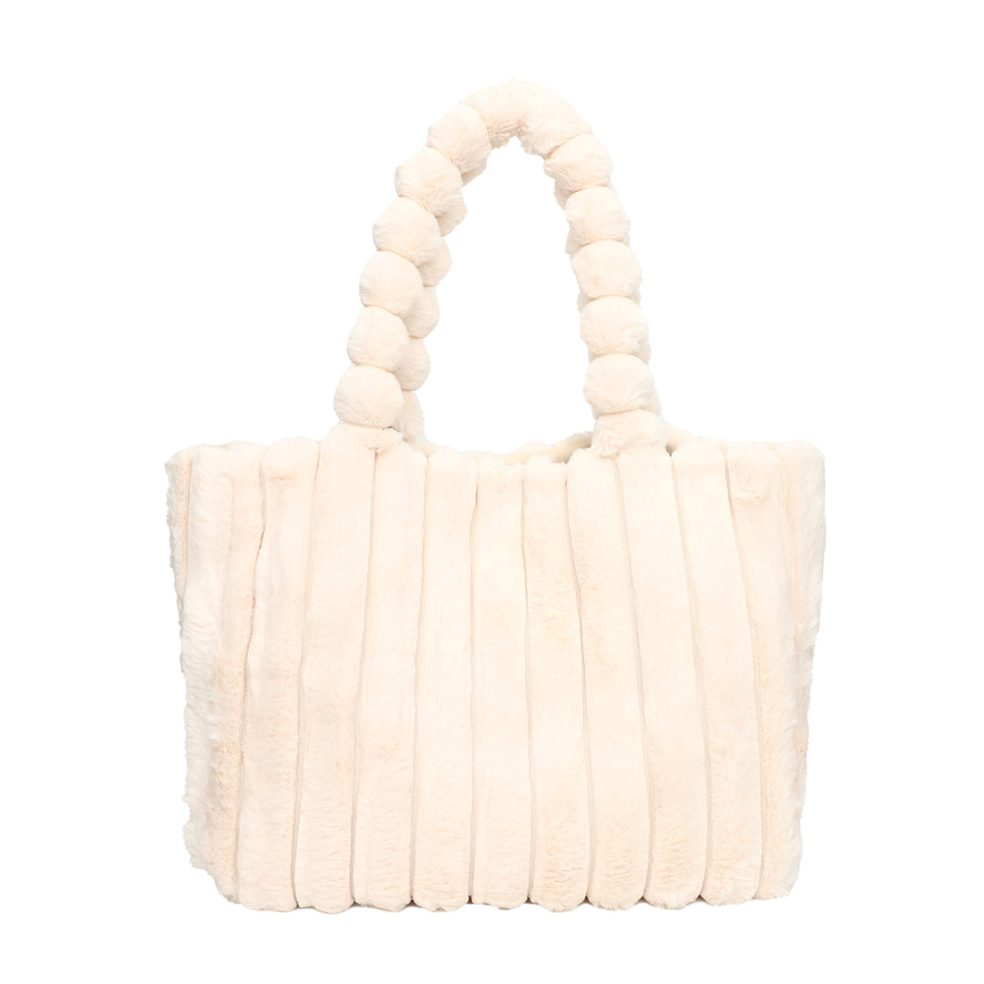 Dames tas | Pluche puffy schoudertas dames met grote capaciteit