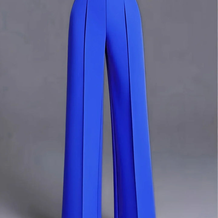 Dames pantalon | Hoge taille wide leg broek voor kantoor