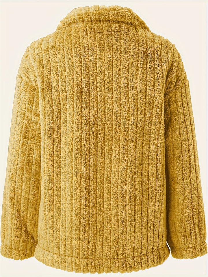 Teddy jas dames | Warme winterjas dames met zakken