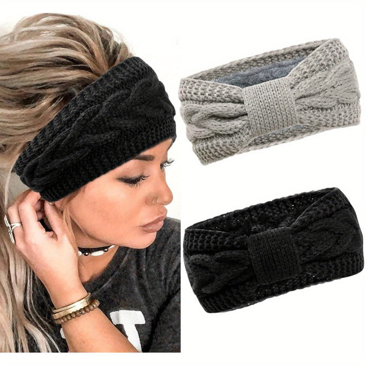 Winter hoofdband dames | Fleece oorwarmers 2-pack