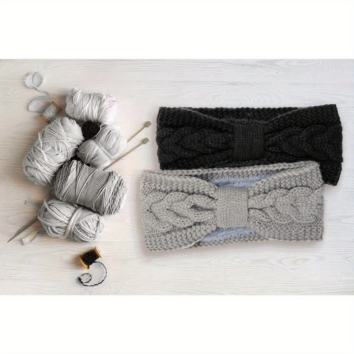 Winter hoofdband dames | Fleece oorwarmers 2-pack