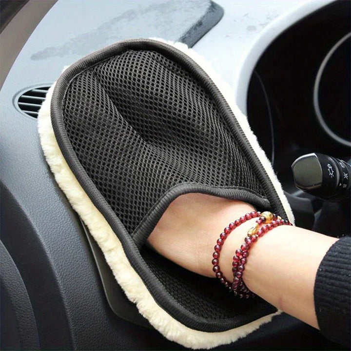 Fleece schoonmaakhandschoen | Stofwisser voor auto en huis