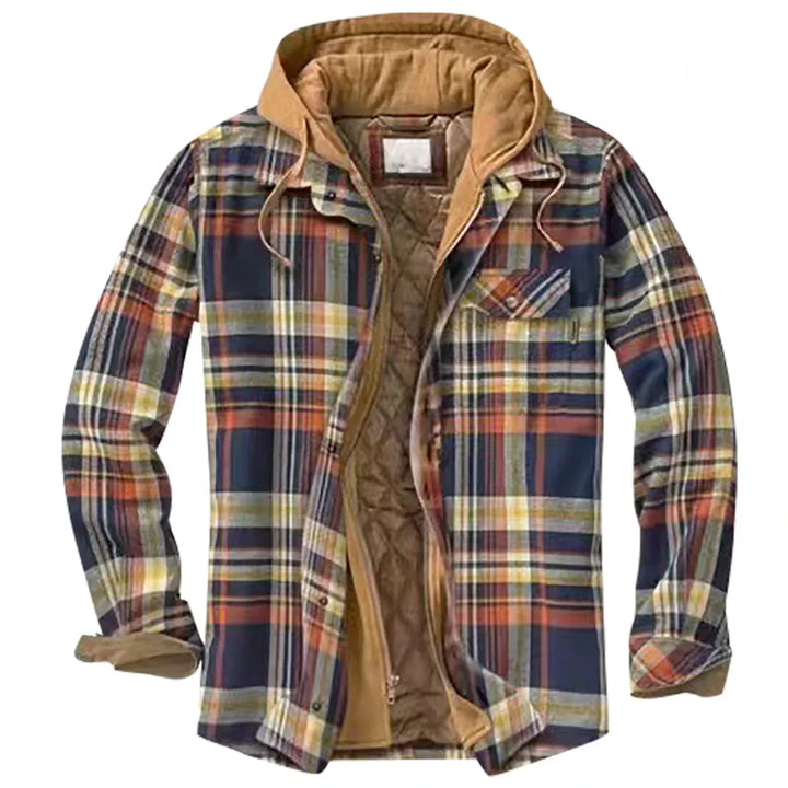 Milan | Geruite patchwork jas met capuchon