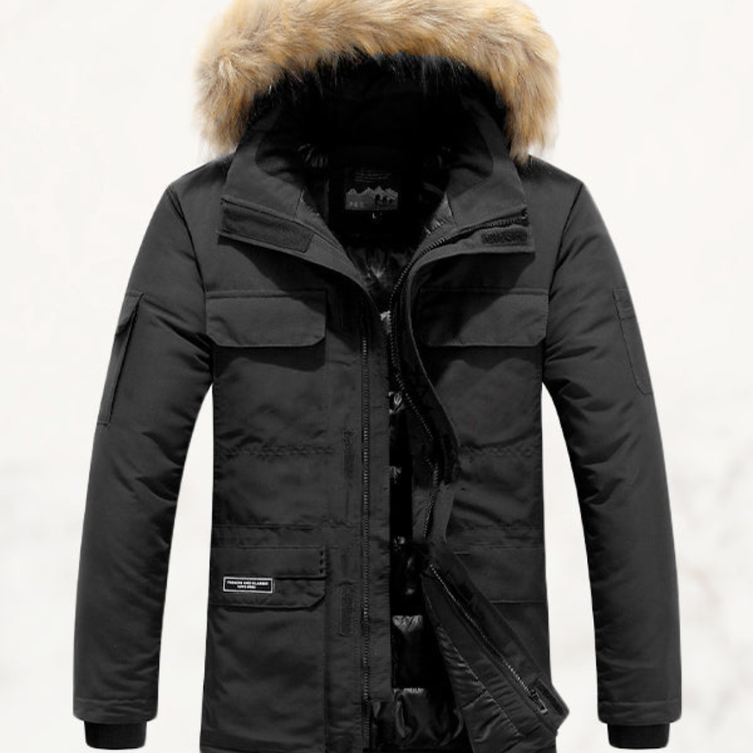Arctic Parka | Heren winterjas met capuchon en warme imitatiebontkraag