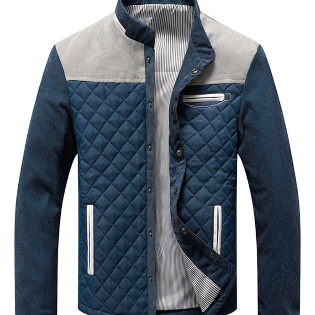 Bradley | Heren casual jas met doorgestikt patroon