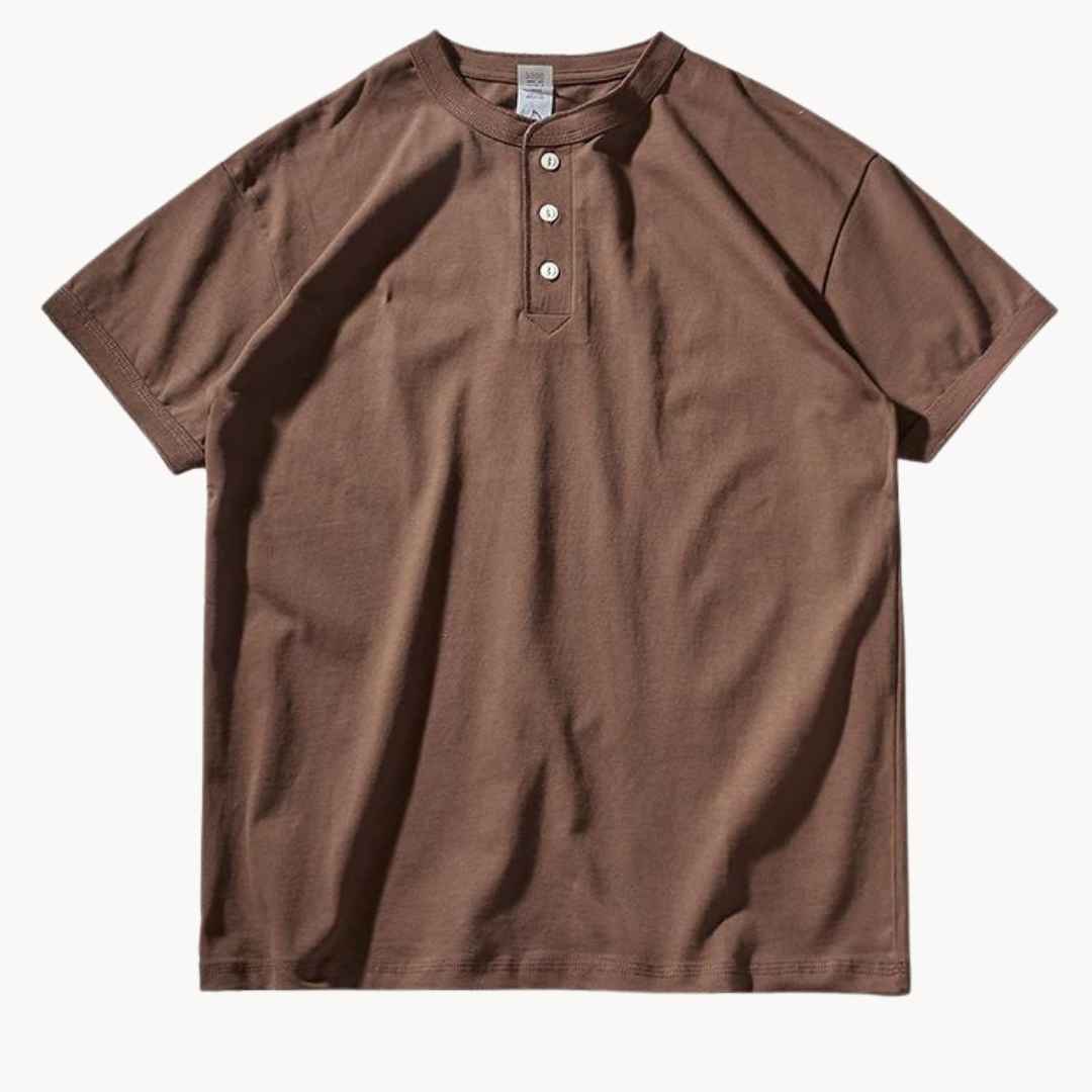 CottonTrail | Henley t‑shirt van katoen voor dagelijks gebruik