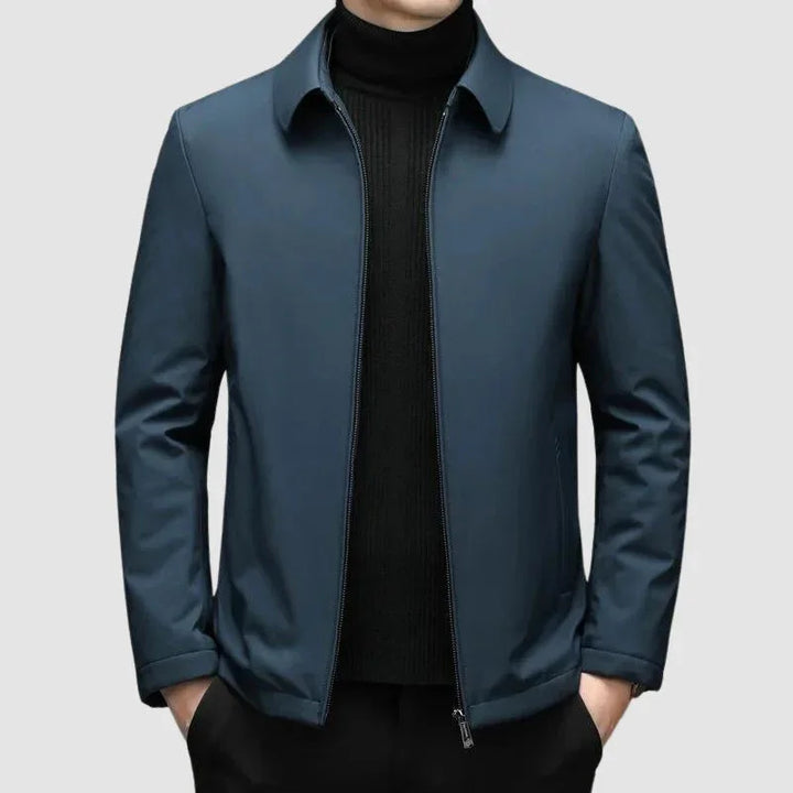 Heren jas | Casual lichtgewicht jacket met kraag en rits
