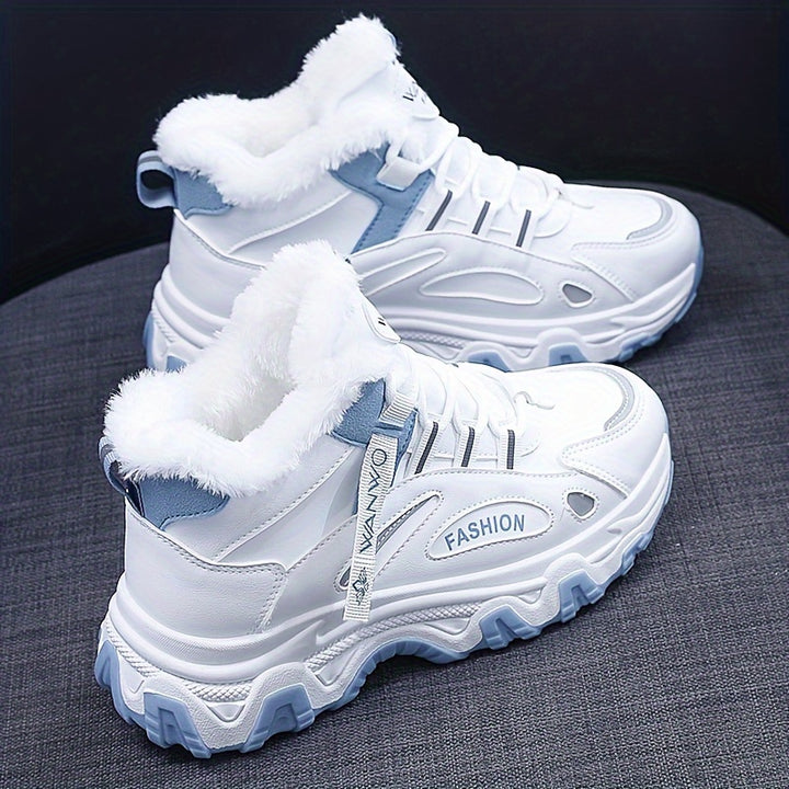 Sneakers dames | Witte casual schoenen met platte zool