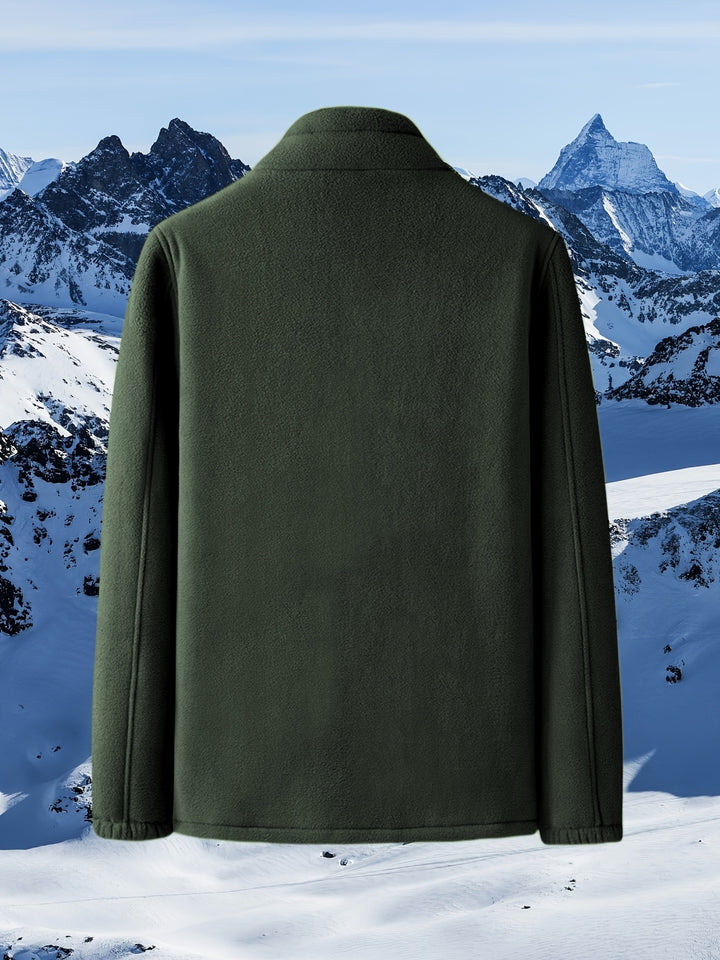 Dames winterjas | Fleece jas met hoge kraag en rits