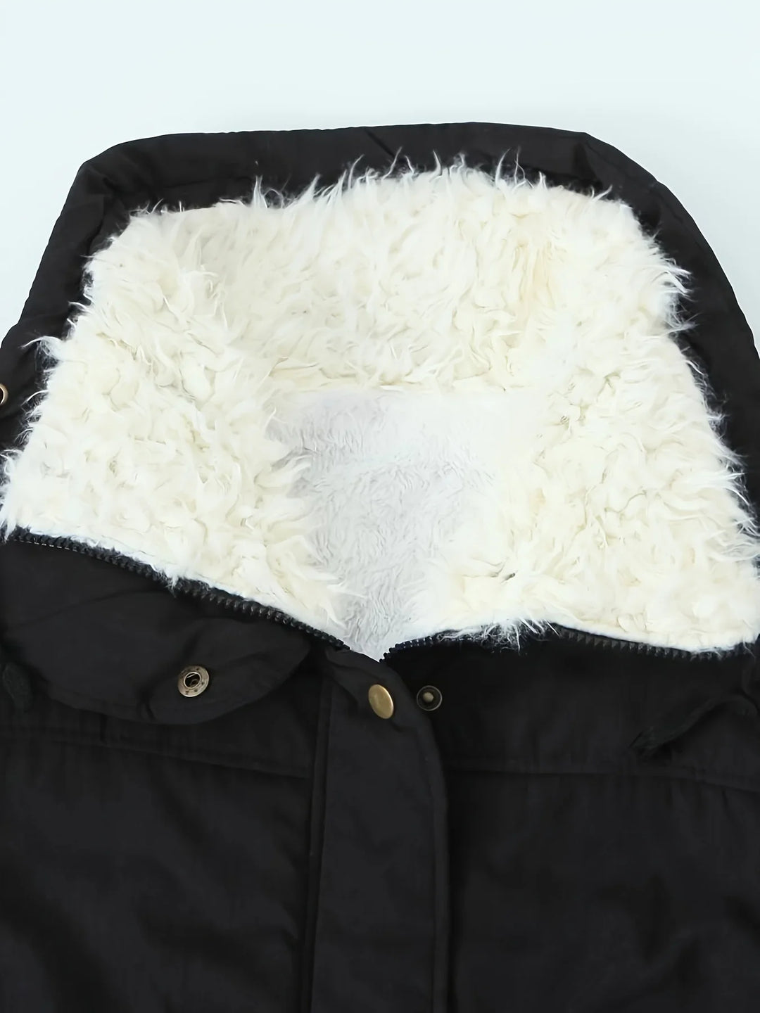 Dames parka jas | Donkergroene winterjas met fleece voering en zakken