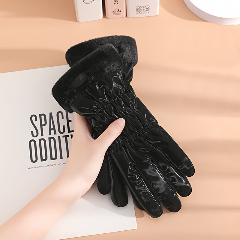 Dames handschoenen | Fleece winter gloves met touchscreenfunctie