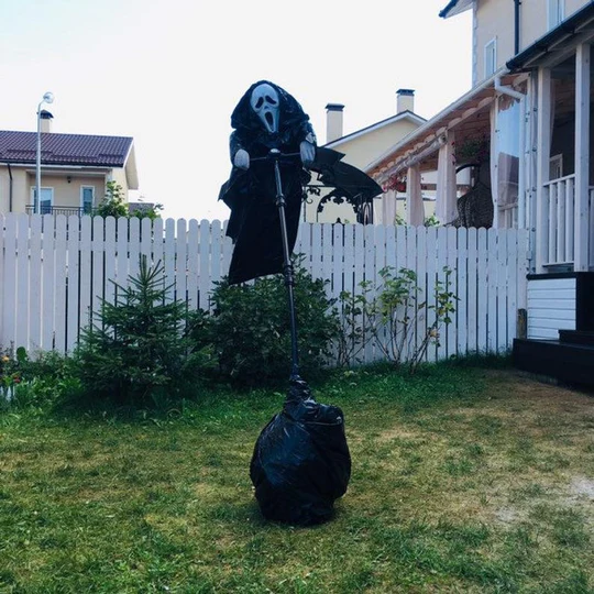 Ghostface | Tuindecoratie met staand Halloween spookfiguur