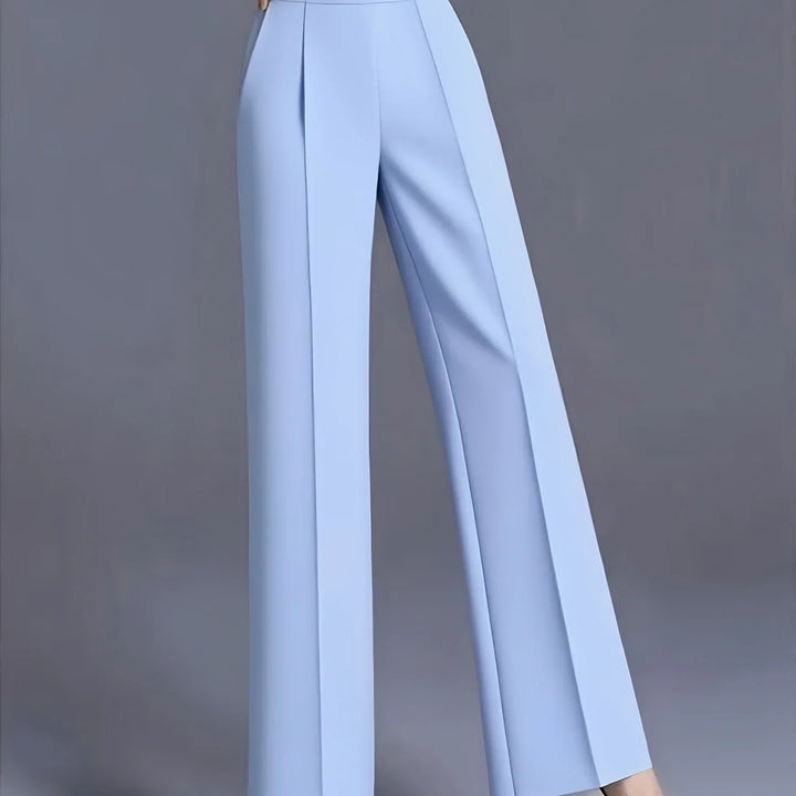 Dames pantalon | Hoge taille wide leg broek voor kantoor