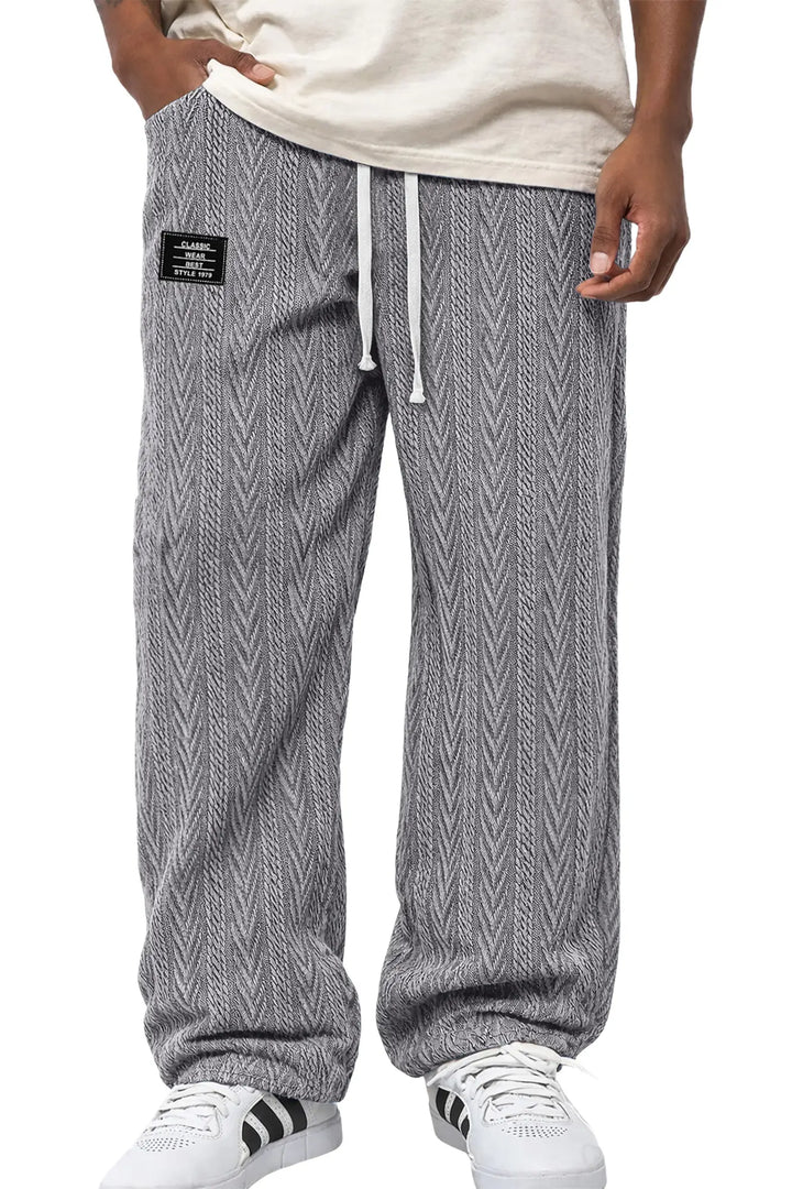 Heren broek | Jacquard broek met elastische taille