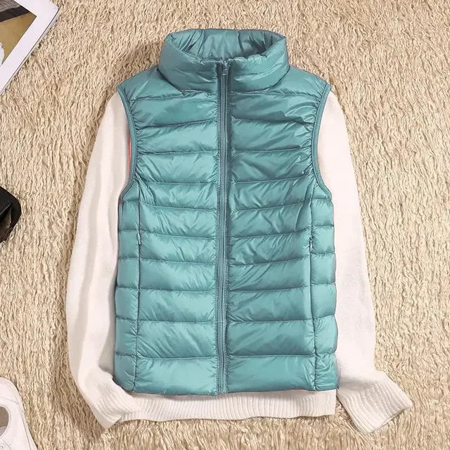 Dames bodywarmer | Zwarte puffer vest lichtgewicht