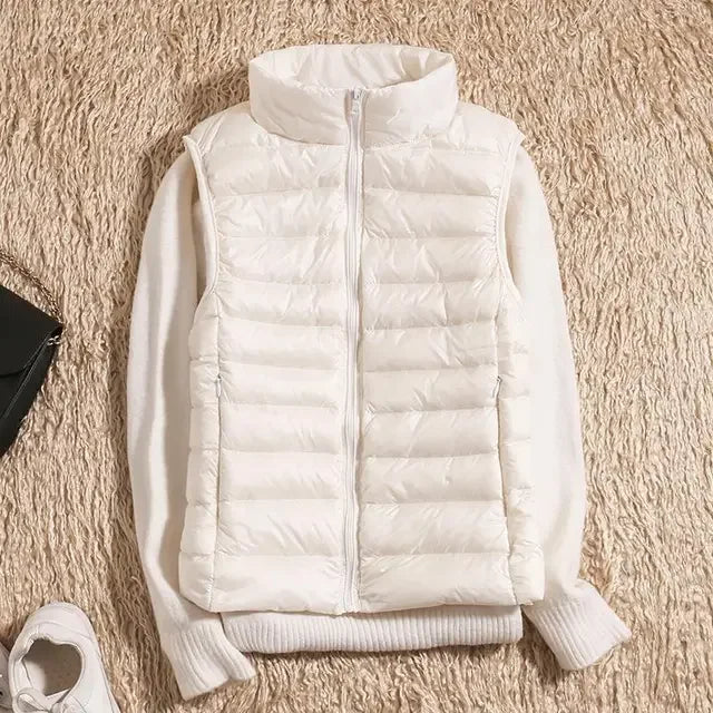 Dames bodywarmer | Zwarte puffer vest lichtgewicht