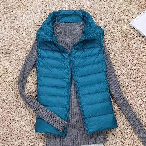 Dames bodywarmer | Zwarte puffer vest lichtgewicht