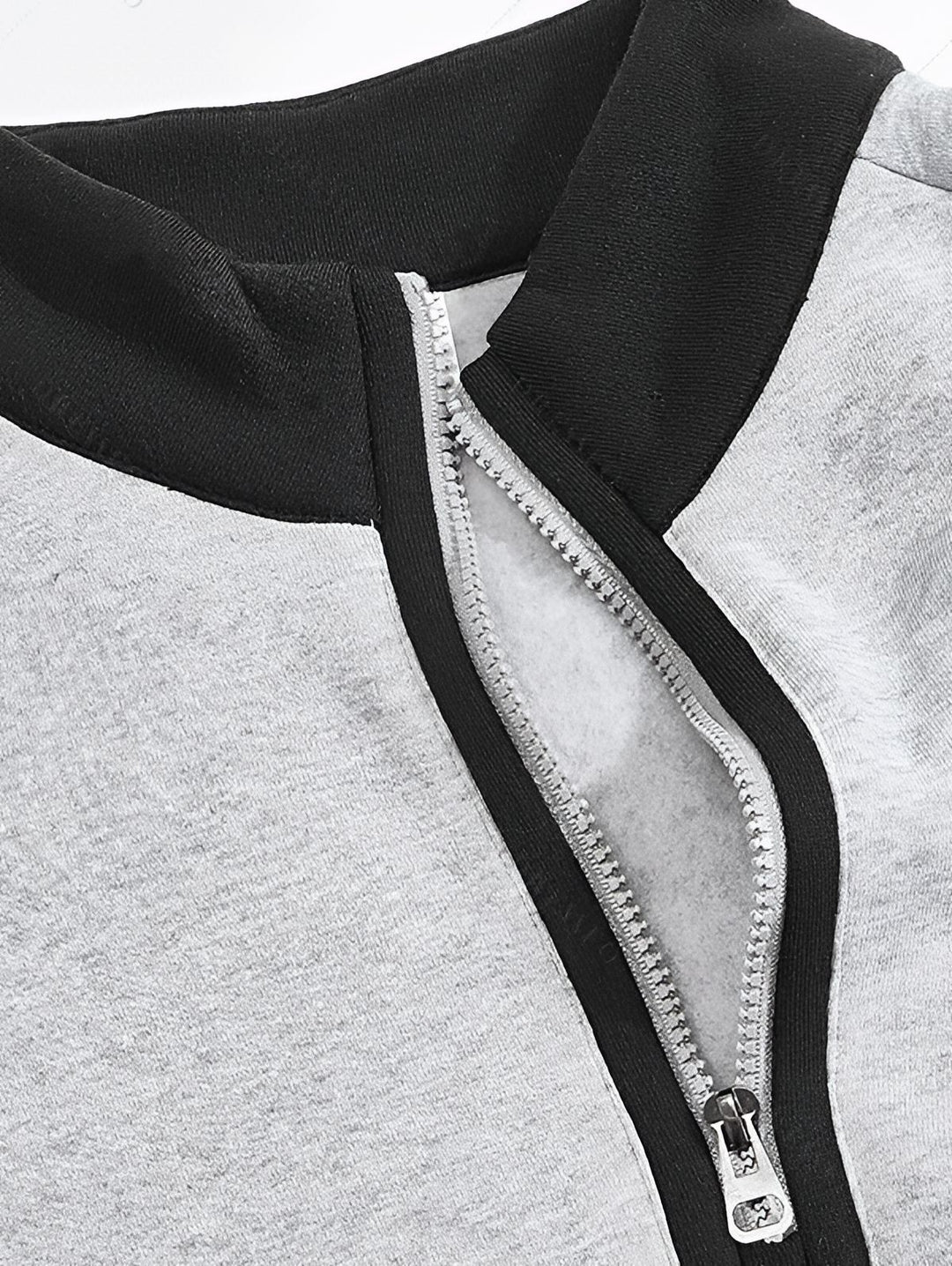 Klassieke half-zip pullover van zachte stof met hoge kraag voor heren